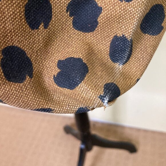 Madewell Canvas Transport Tote Painted Spots Leopard Print Sturdy Wear marks - Picture 7 of 13